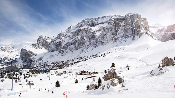 Ski area Passo Sella in Val Gardena