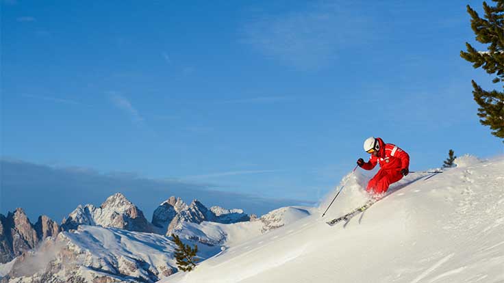 Maestro di sci della scuola di sci Selva Val Gardena