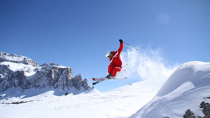 Sciare Passo Sella Dolomiti